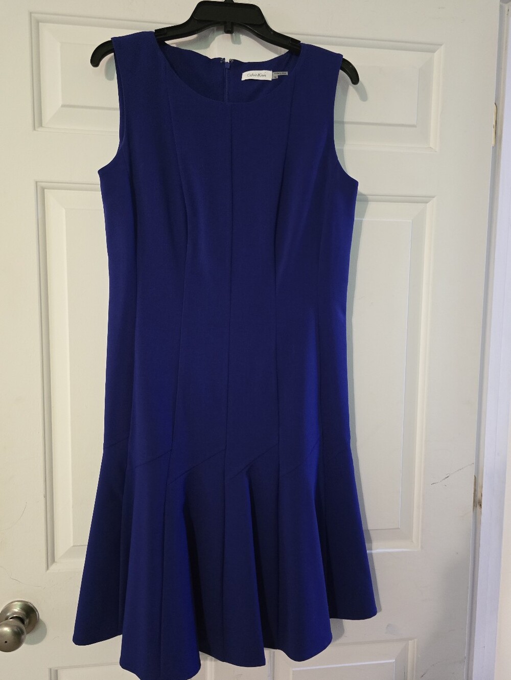 Calvin Klein Sleeveless Amethyst Fit-and-Flare Dress